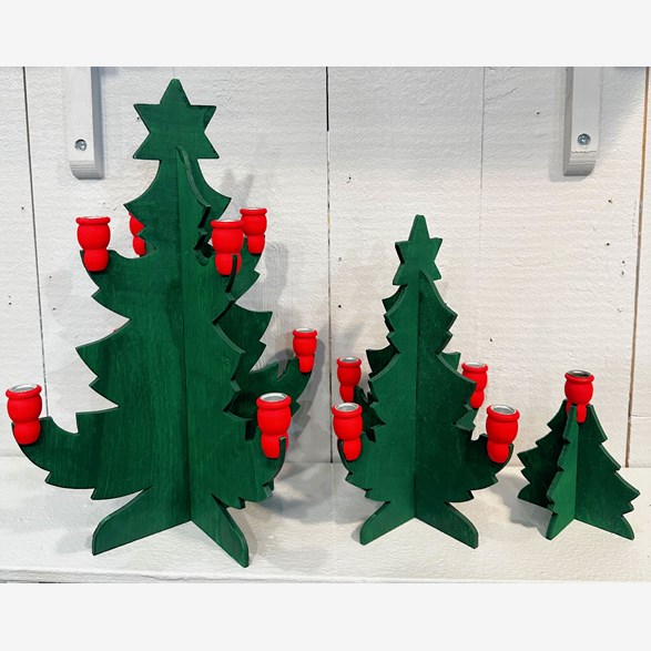 CHRISTMAS TREE FOR SMALL CANDLES GREEN