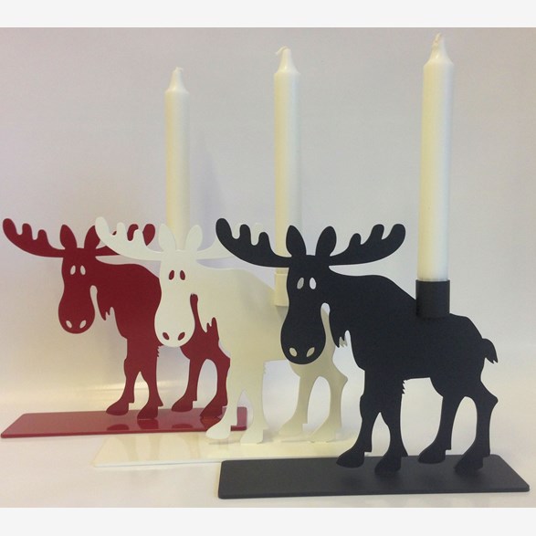 MOOSE WITH CANDLE 19CM